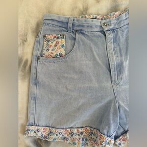 Vtg 90s High Waisted Denim Shorts - 11/12